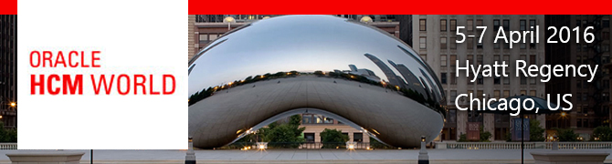 Oracle HCM World takes place 5th - 7th April 2016 in Chicago, US.